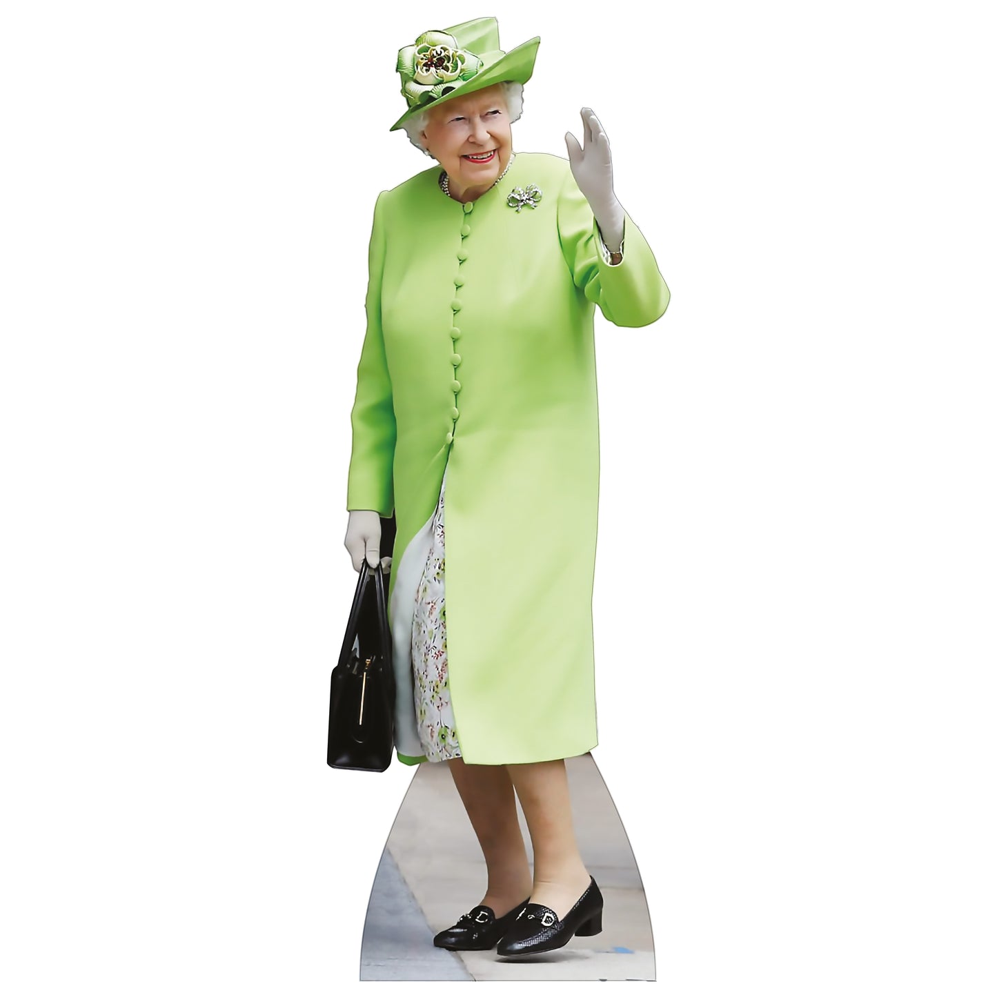 Queen Elizabeth II Green Dress Life Size Cardboard Cutout