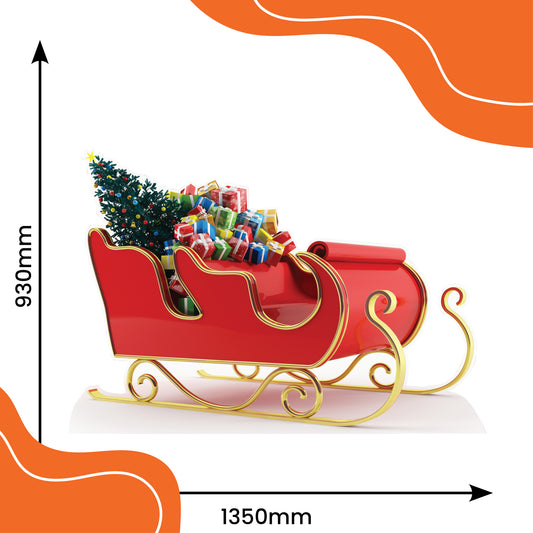 Santa Sleigh Cardboard Cutout