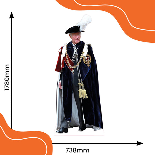 King Charles Feather Hat Life Size Cardboard Cutout
