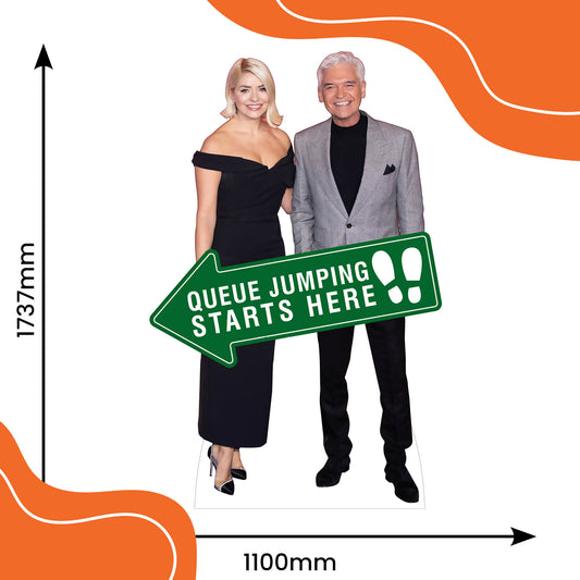 Philip Schofield & Holly Willoughby Queue Jump Cutout