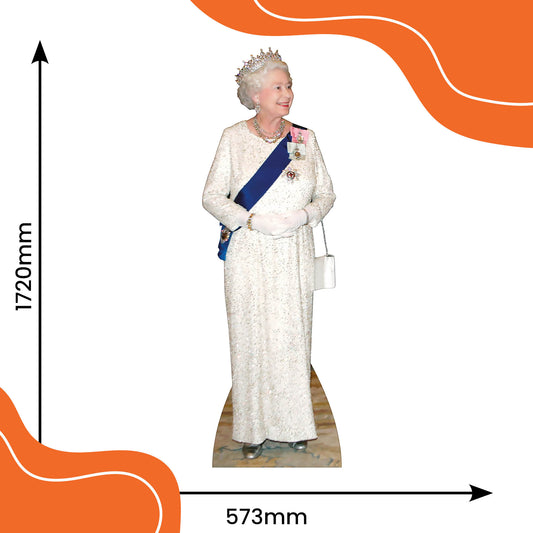 Queen Elizabeth II Evening Dress Life Size Cardboard Cutout