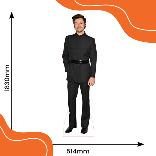 Harry Styles in Black Suit Lifesize Cardboard Cutout