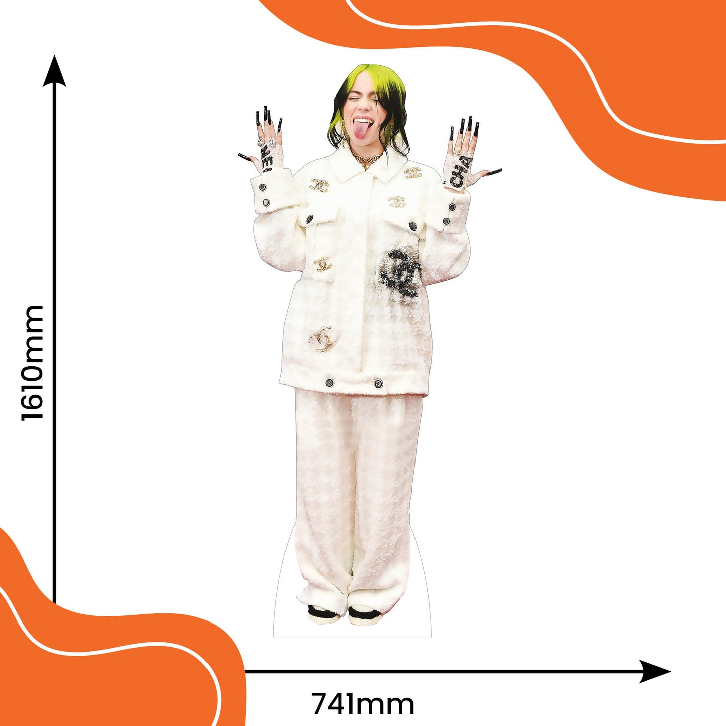 Billie Eilish Green Hair Lifesize Cardboard Cutout