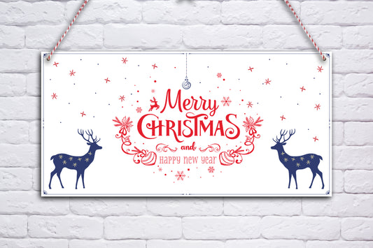 Hanging Christmas Door Sign | 300mm x 150mm