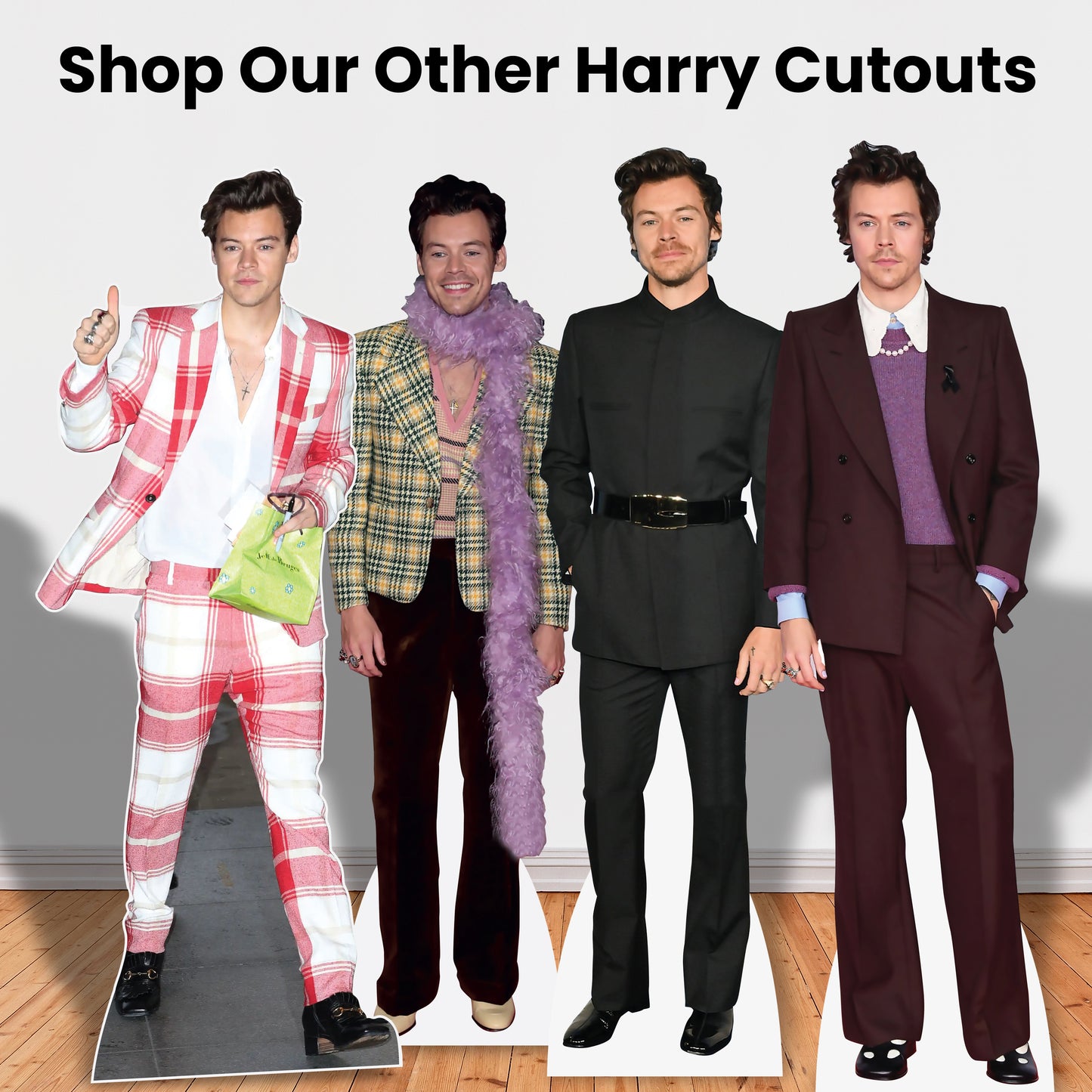 Harry Styles Checked Suit Lifesize Cardboard Cutout