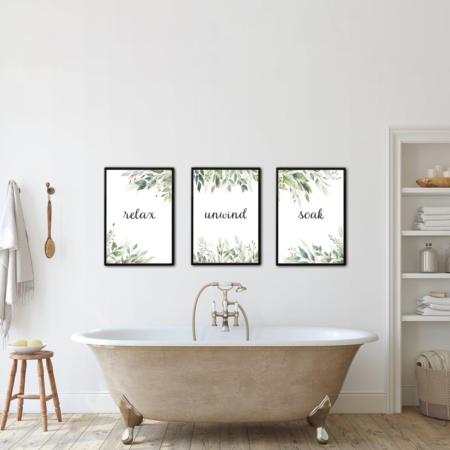 Bathroom Wall Art Prints - Set of 3