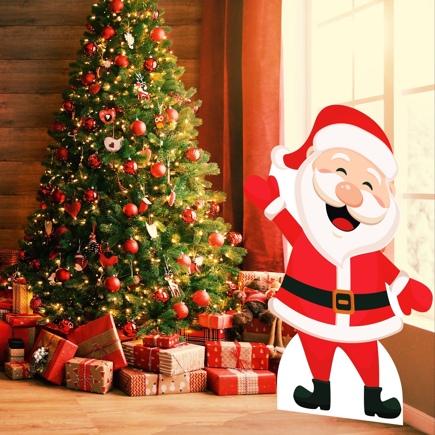 Rosy Cheeks Santa Claus Life Size Cardboard Cutout