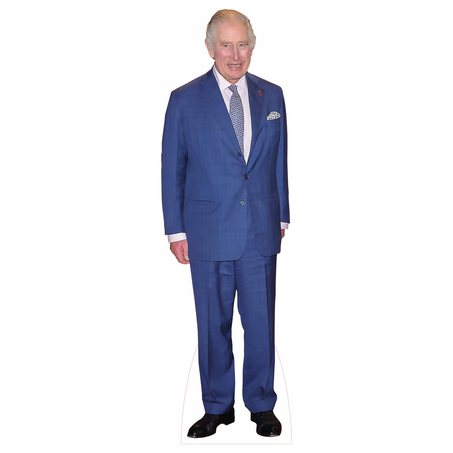 King Charles Blue Suit Life Size Cardboard Cutout