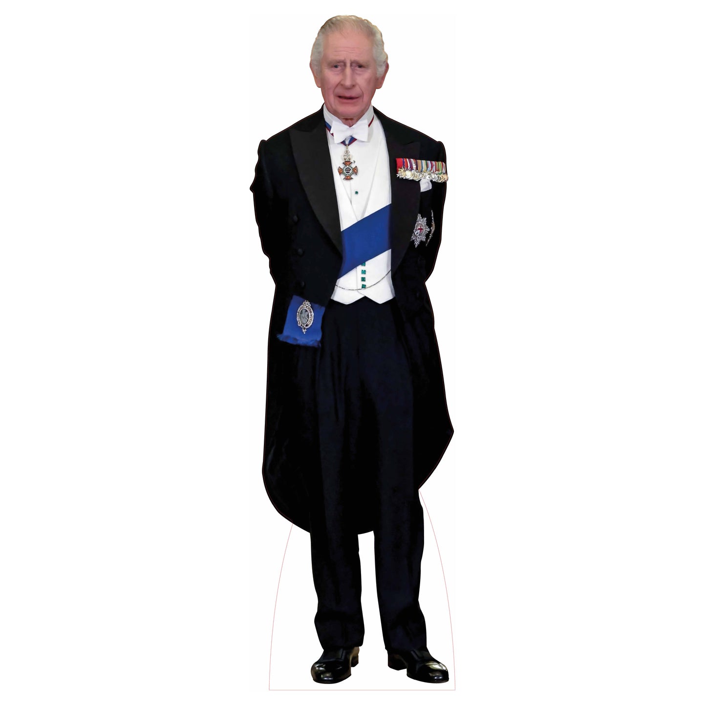 King Charles Formal Suit Cardboard Cutout