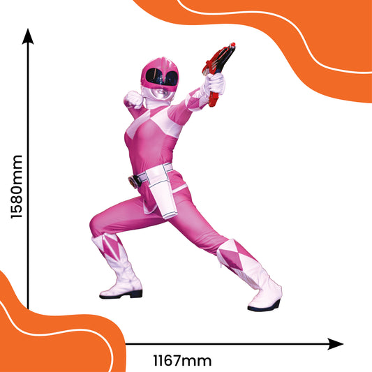 Pink Power Ranger Cardboard Cutout