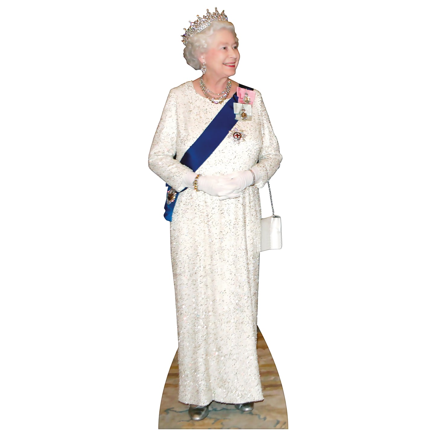Queen Elizabeth II Evening Dress Life Size Cardboard Cutout