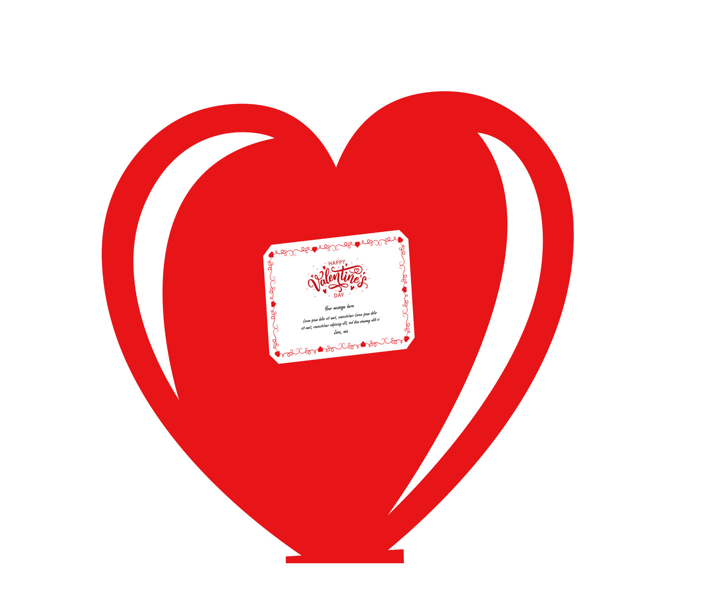 Personalised Valentines Day Cutout with Gift Message