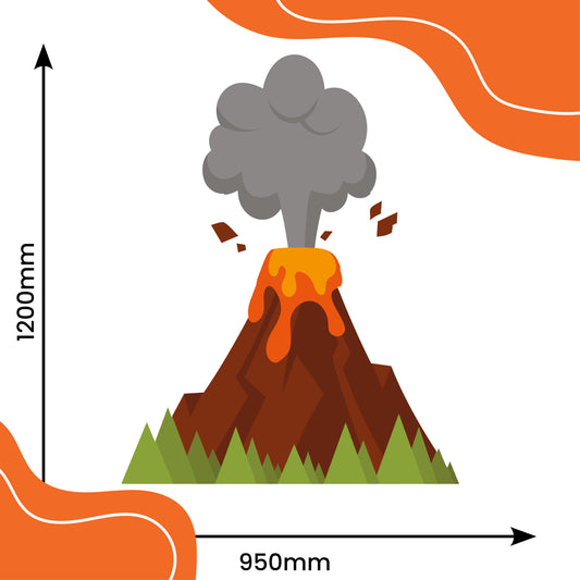 Large Volcano with Smoke Cardboard Cutout