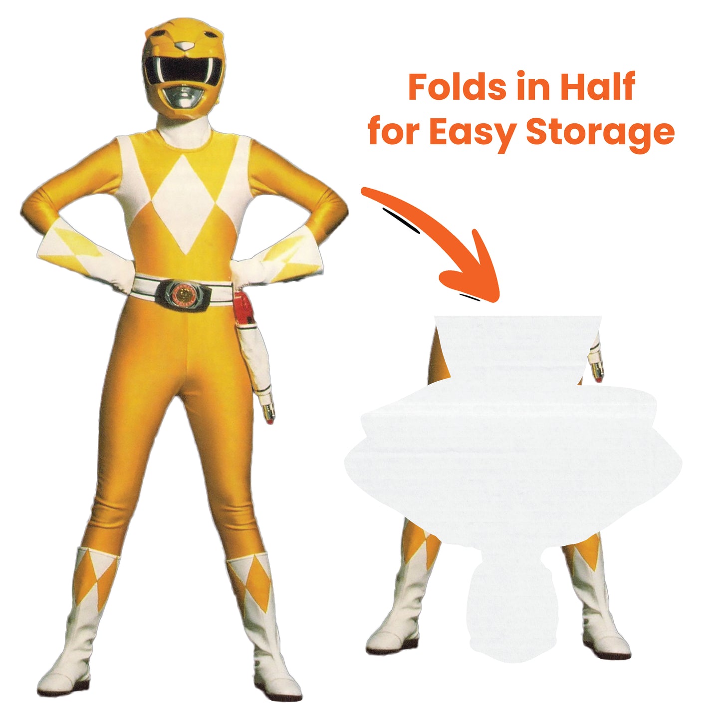 Yellow Power Ranger Cardboard Cutout