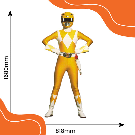 Yellow Power Ranger Cardboard Cutout