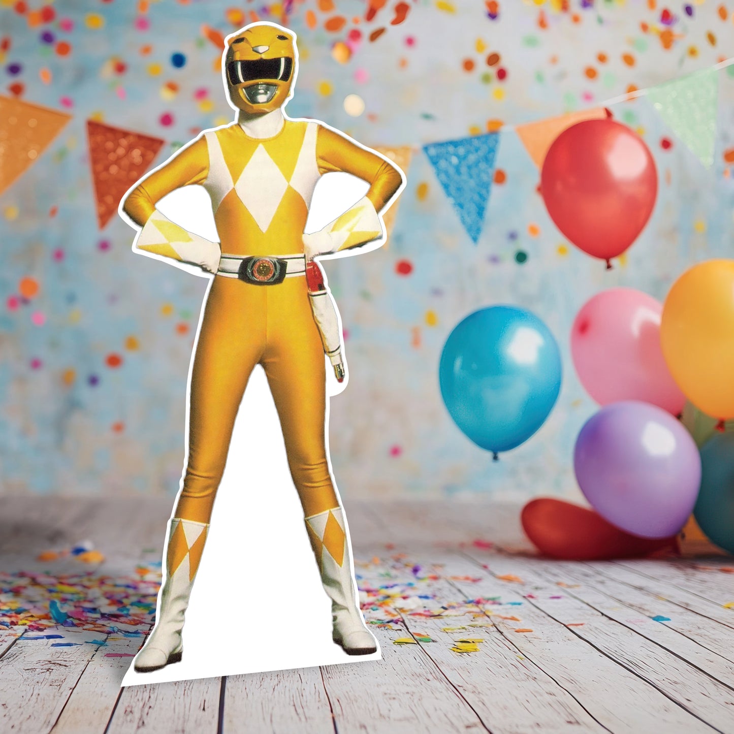 Yellow Power Ranger Cardboard Cutout