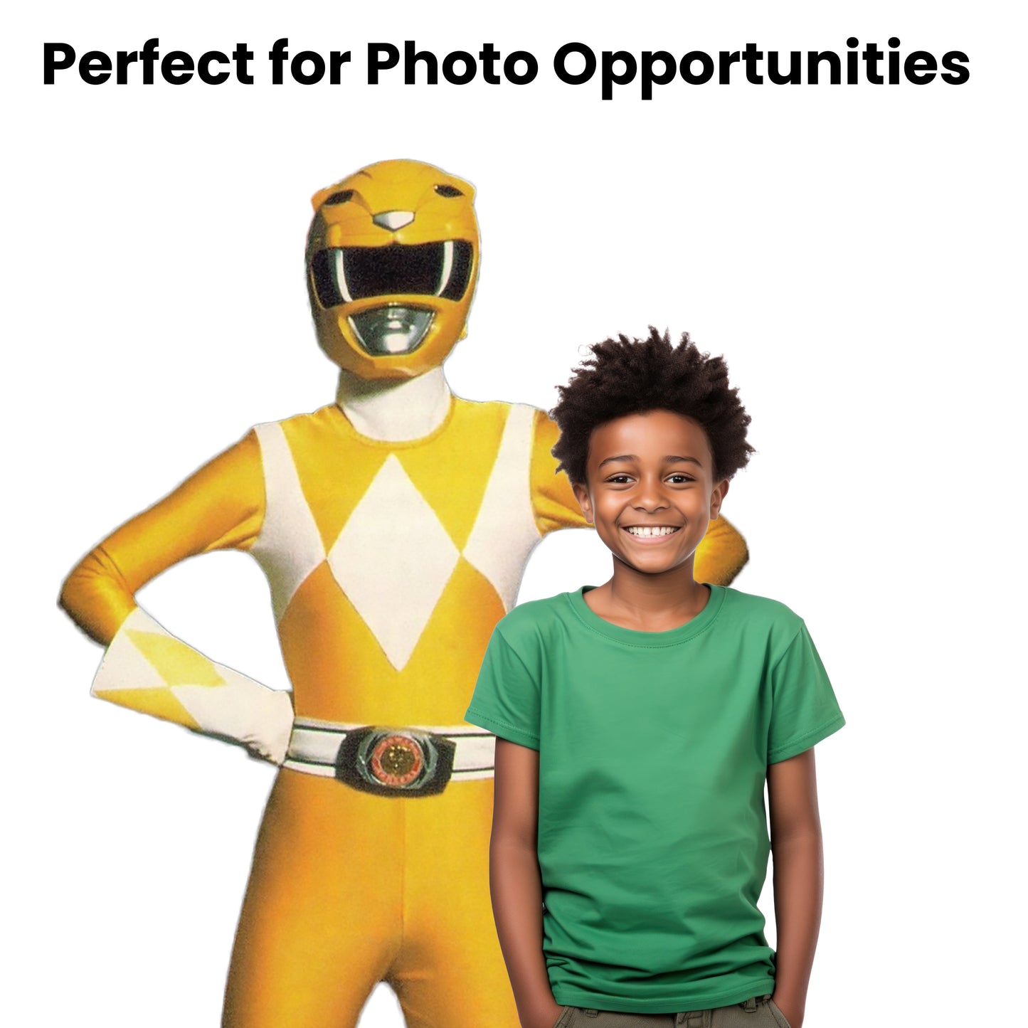 Yellow Power Ranger Cardboard Cutout