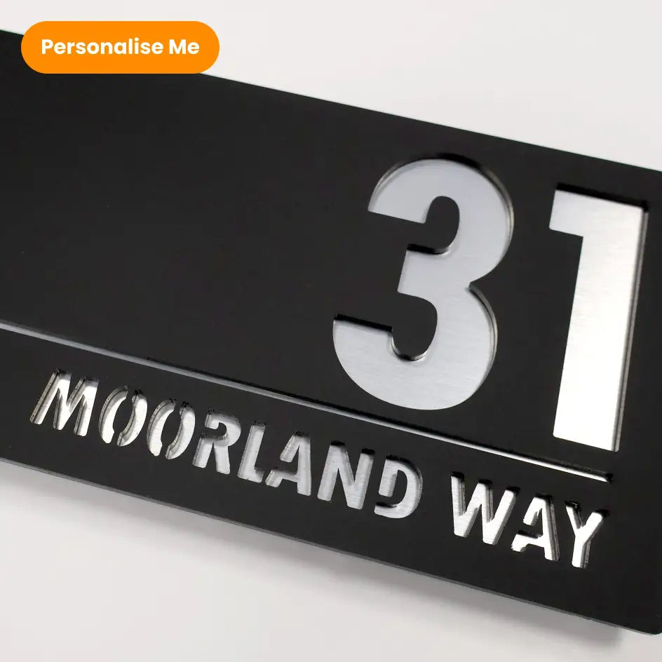 Personalised Door Number Plaques and House Name Plates | 300mm x 160mm