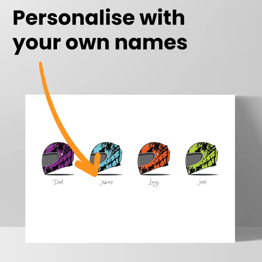 Personalised Motor Sports Father’s Day Print