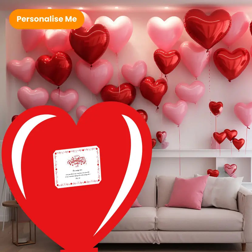 Personalised Valentines Day Cutout with Gift Message