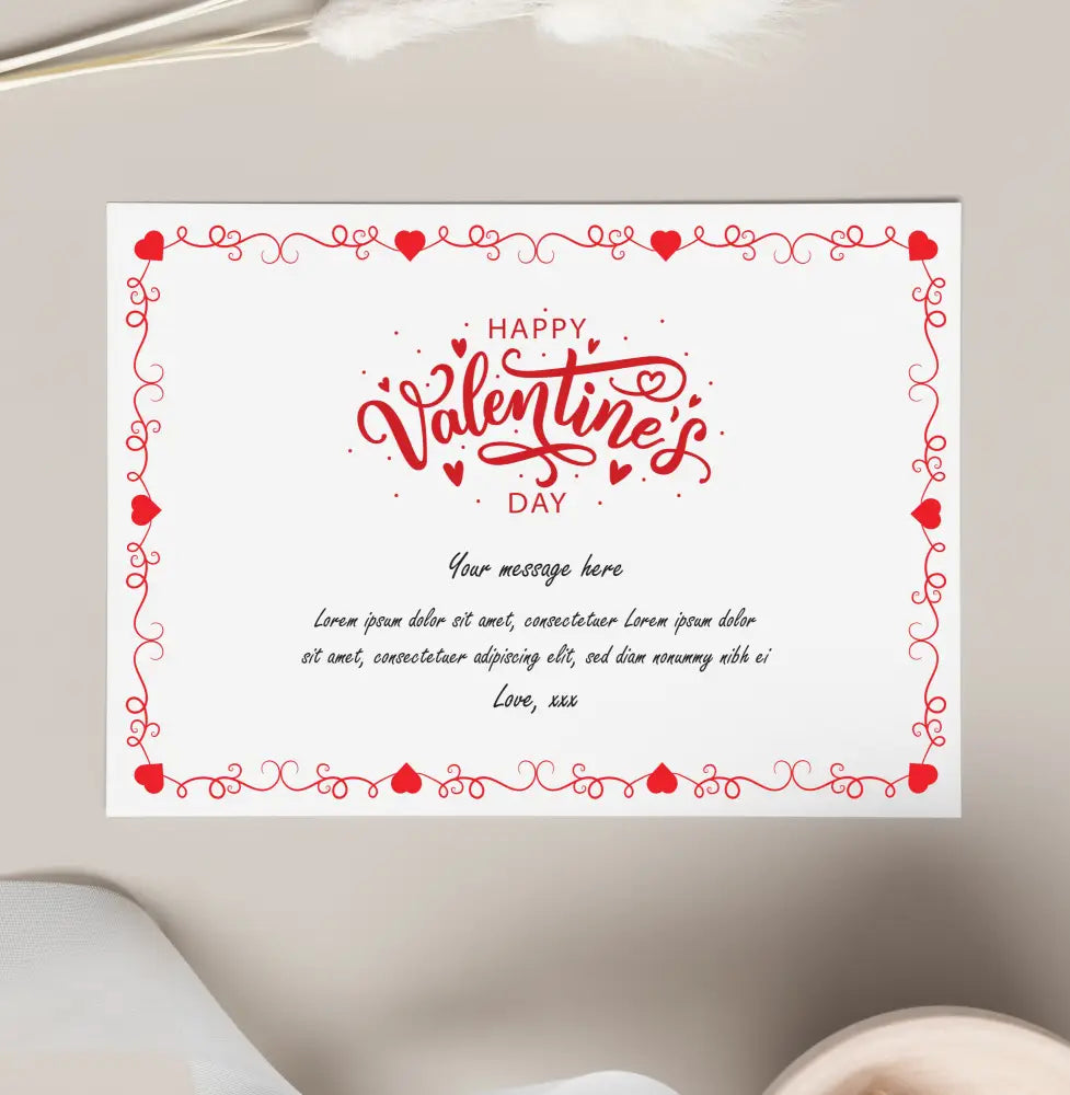 Personalised Valentines Day Cutout with Gift Message