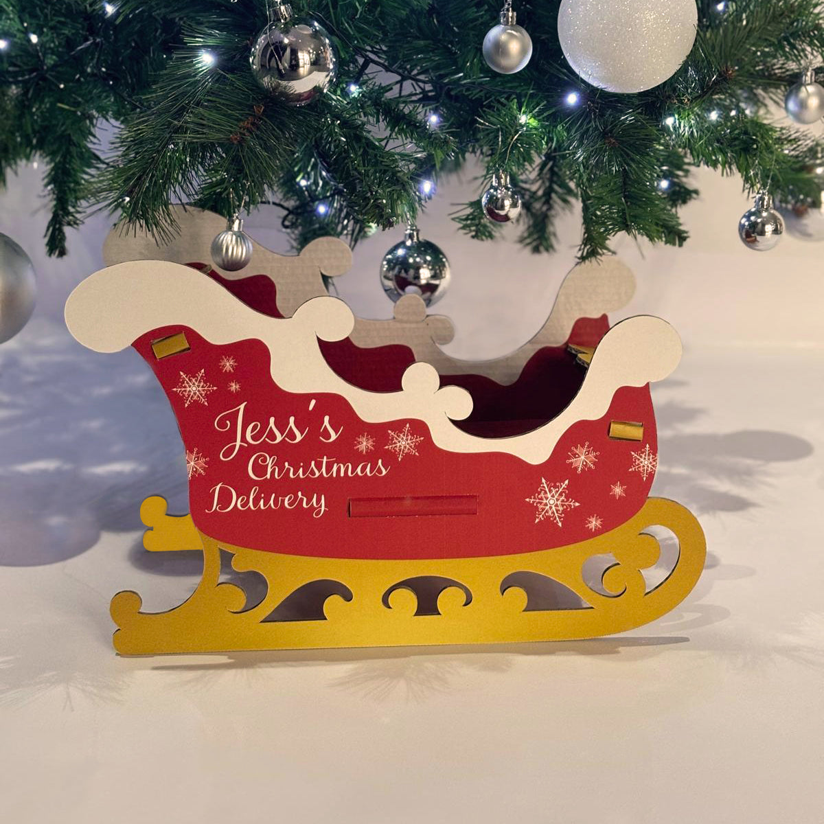 Personalised Christmas Santa Sleigh Gift Box & Stocking Alternative