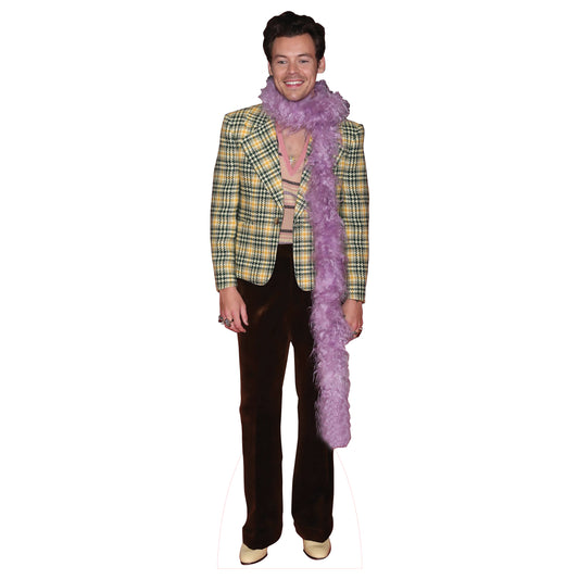 Harry Styles Purple Feathers Lifesize Cardboard Cutout