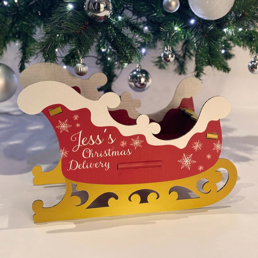 Personalised Christmas Santa Sleigh Gift Box & Stocking Alternative