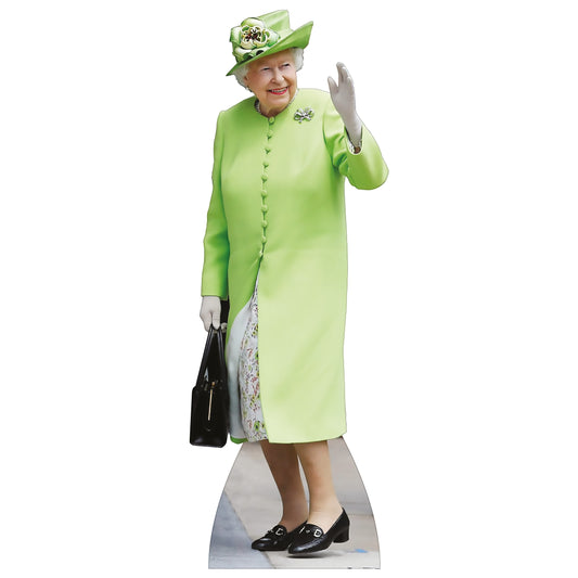 Queen Elizabeth II Green Dress Life Size Cardboard Cutout