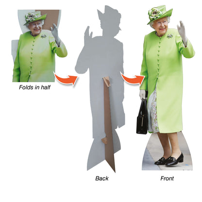 Queen Elizabeth II Green Dress Life Size Cardboard Cutout