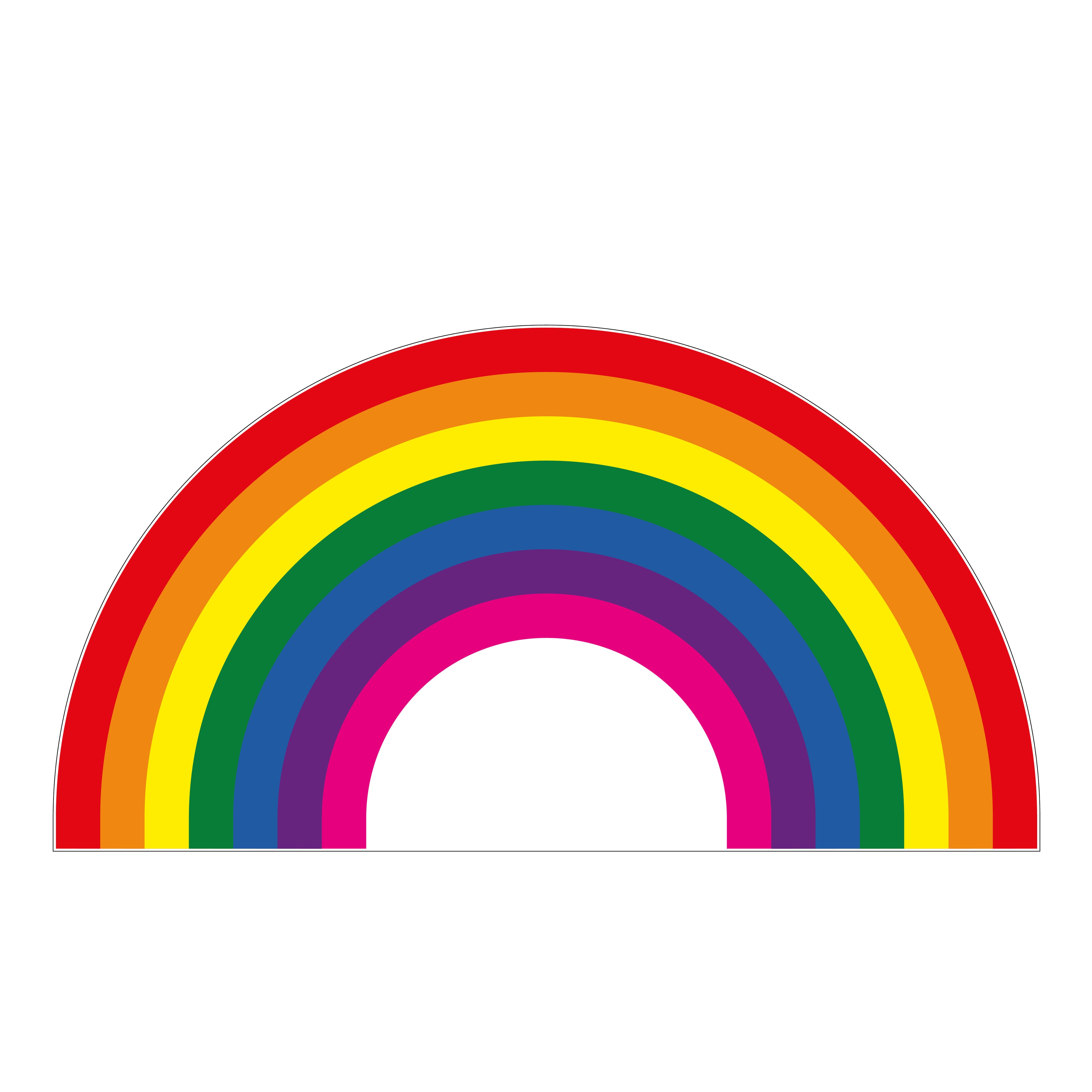 Rainbow Cardboard Cutout