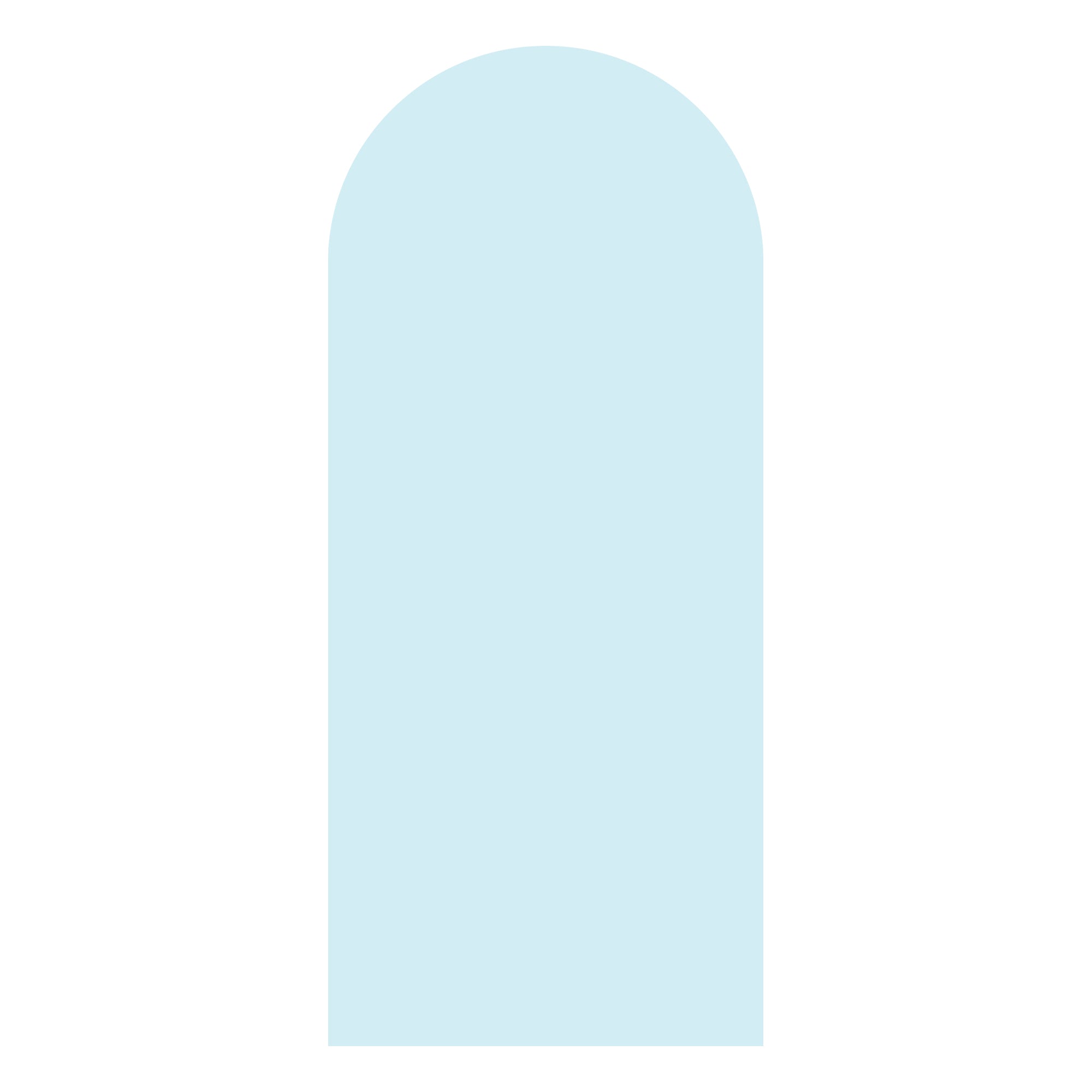 Baby blue arched backdrop sailboard