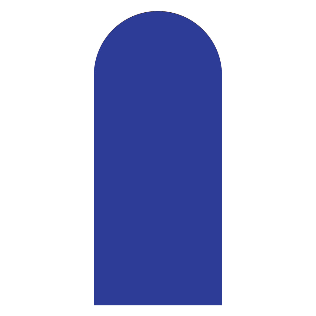 Blue arched backdrop sailboard