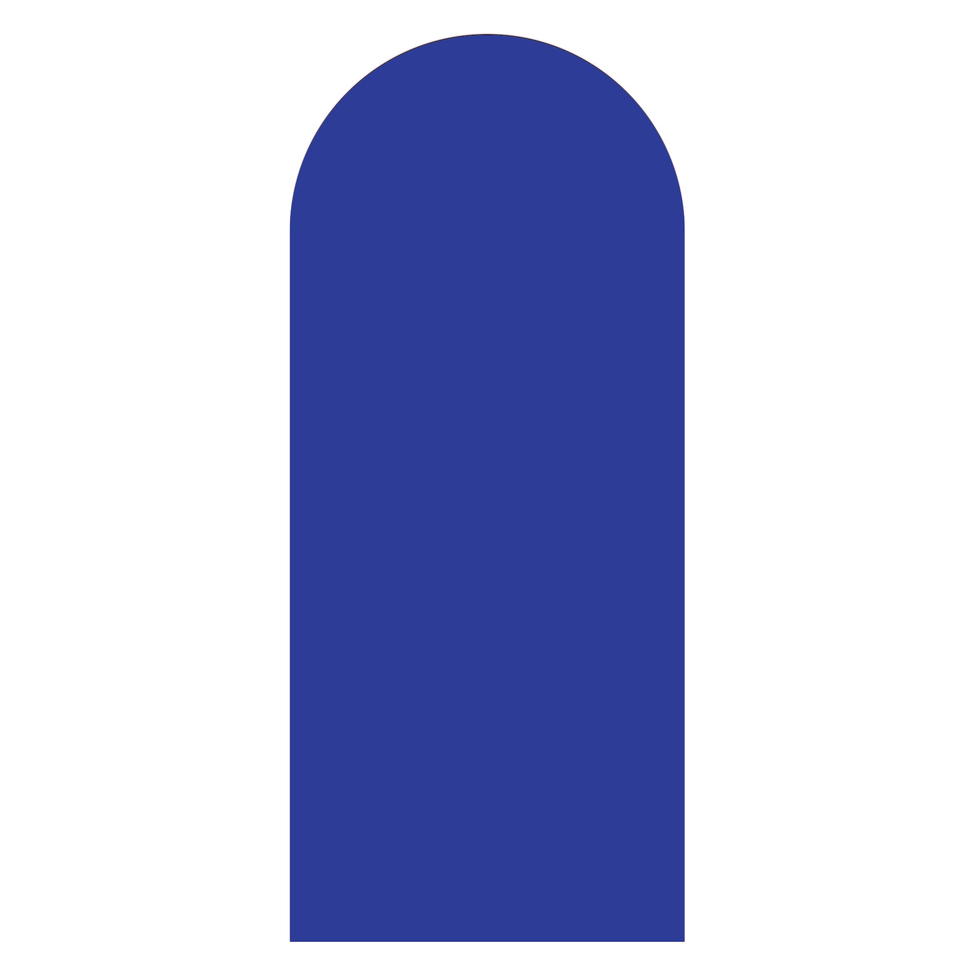 Blue arched backdrop sailboard