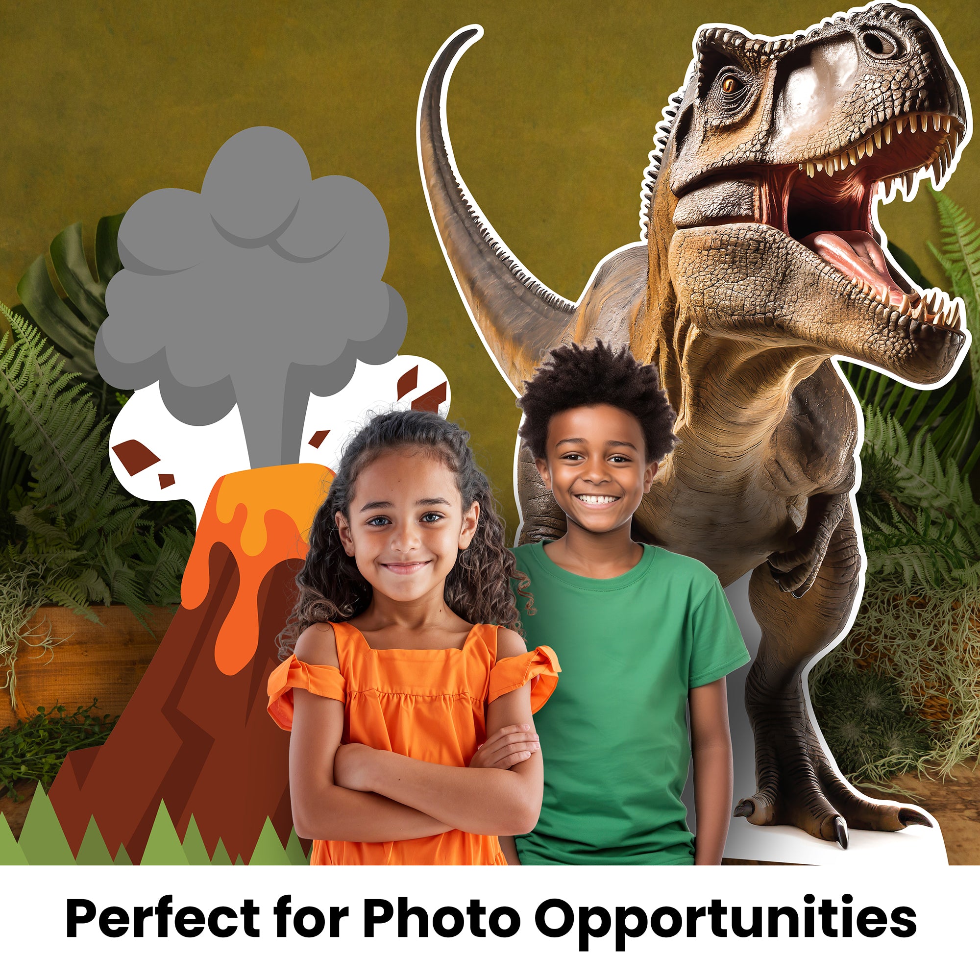 Large Volcano with Smoke Cardboard Cutout