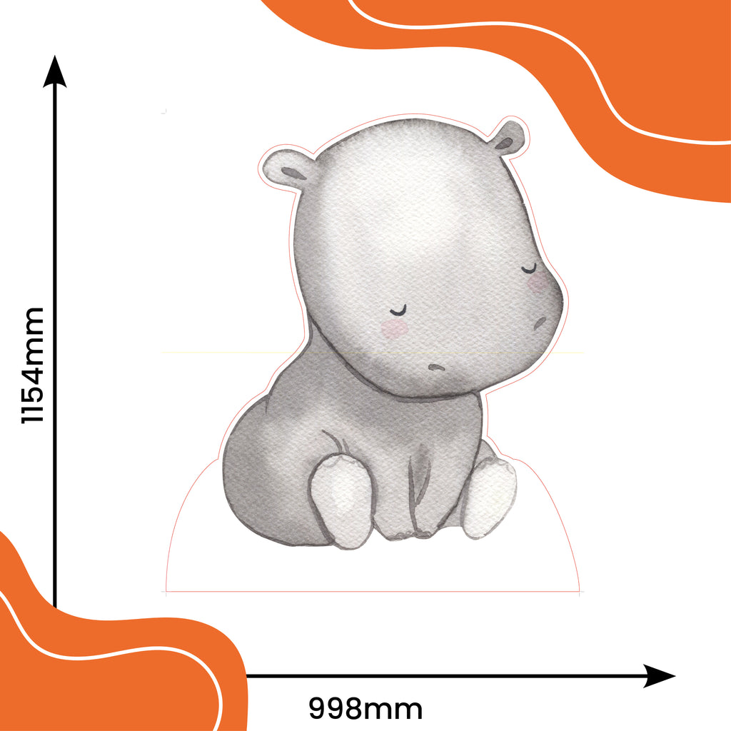 Hippo Cardboard Cutout