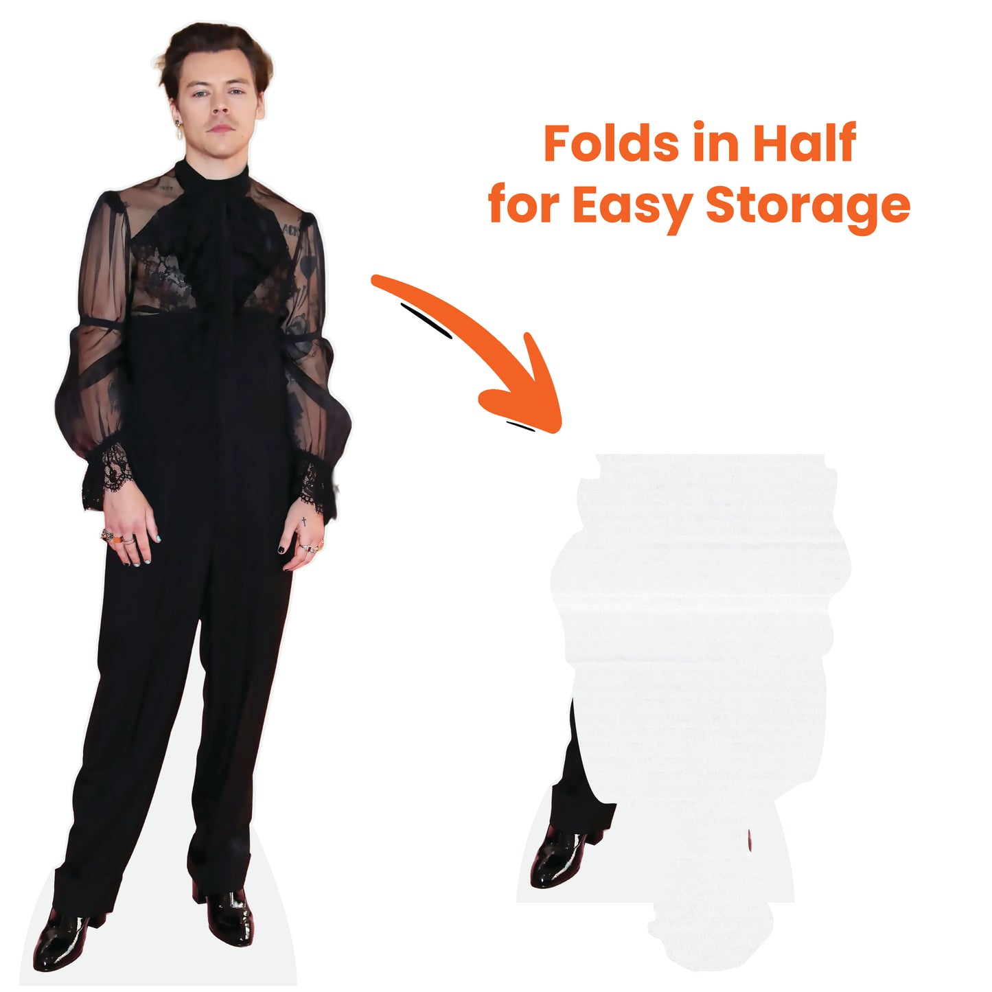 Harry Styles Mesh Top Lifesize Cardboard Cutout