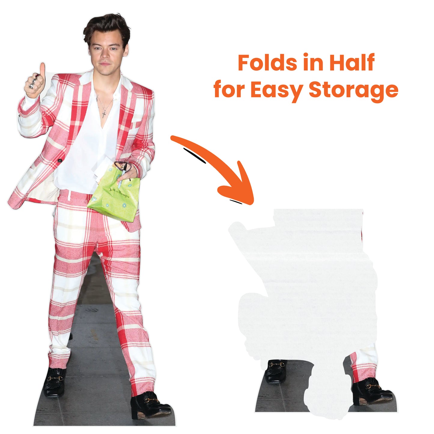 Harry Styles Checked Suit Lifesize Cardboard Cutout
