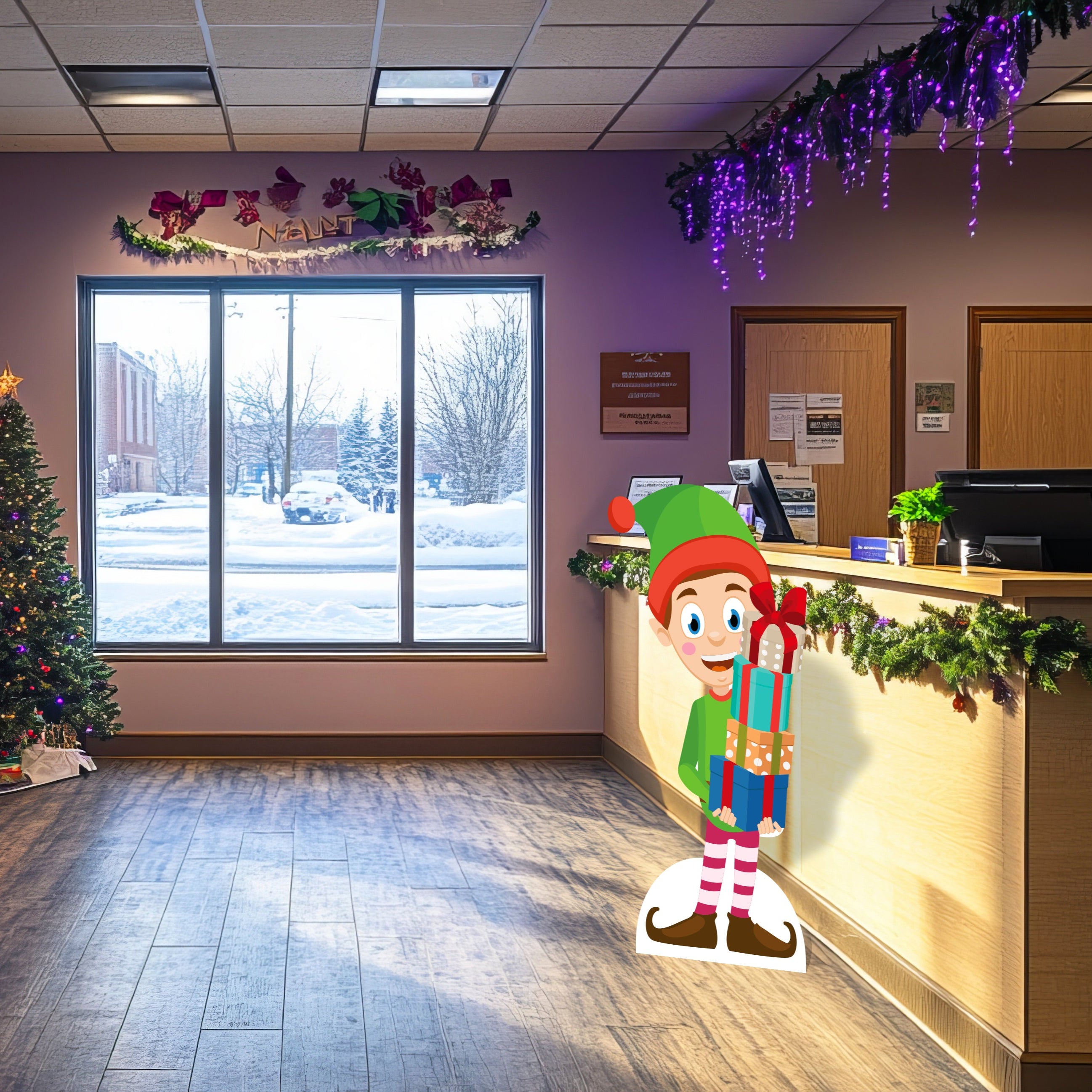 Christmas Elf Cardboard Cutout