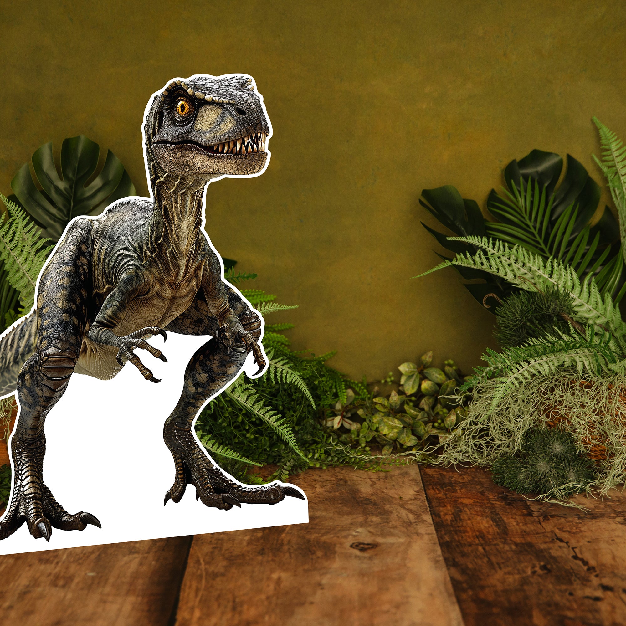 Large Raptor Dinosaur Cardboard Cutout