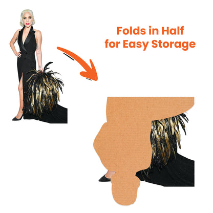 Lady Gaga Feather Bag Lifesize Cardboard Cutout