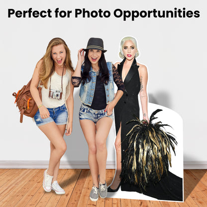 Lady Gaga Feather Bag Lifesize Cardboard Cutout