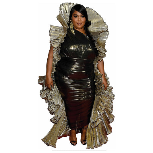 Lizzo Gold Dress Lifesize Cardboard Cutout