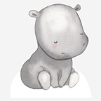 Hippo Cardboard Cutout