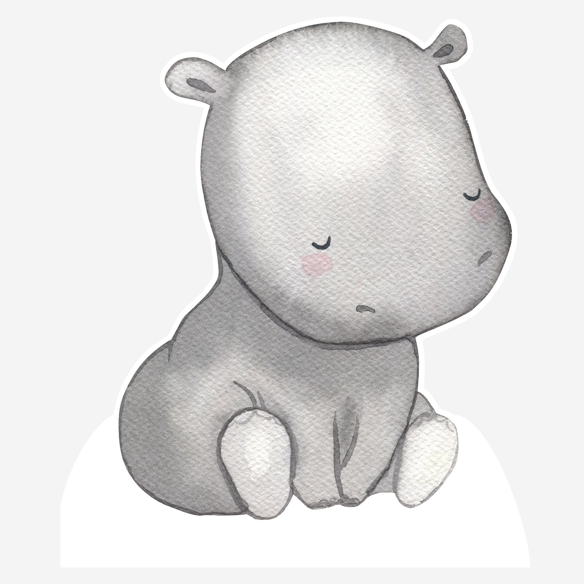 Hippo Cardboard Cutout