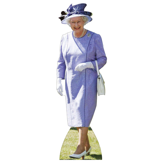 Queen Elizabeth II Lilac Dress Life Size Cardboard Cutout