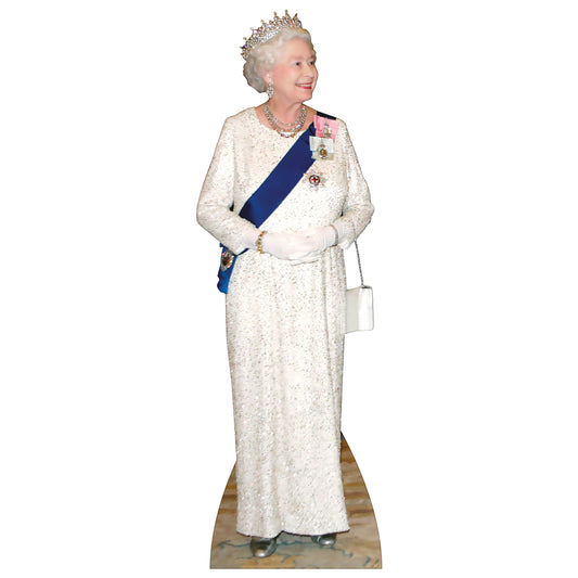 Queen Elizabeth II Evening Dress Life Size Cardboard Cutout