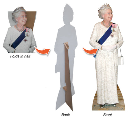 Queen Elizabeth II Evening Dress Life Size Cardboard Cutout