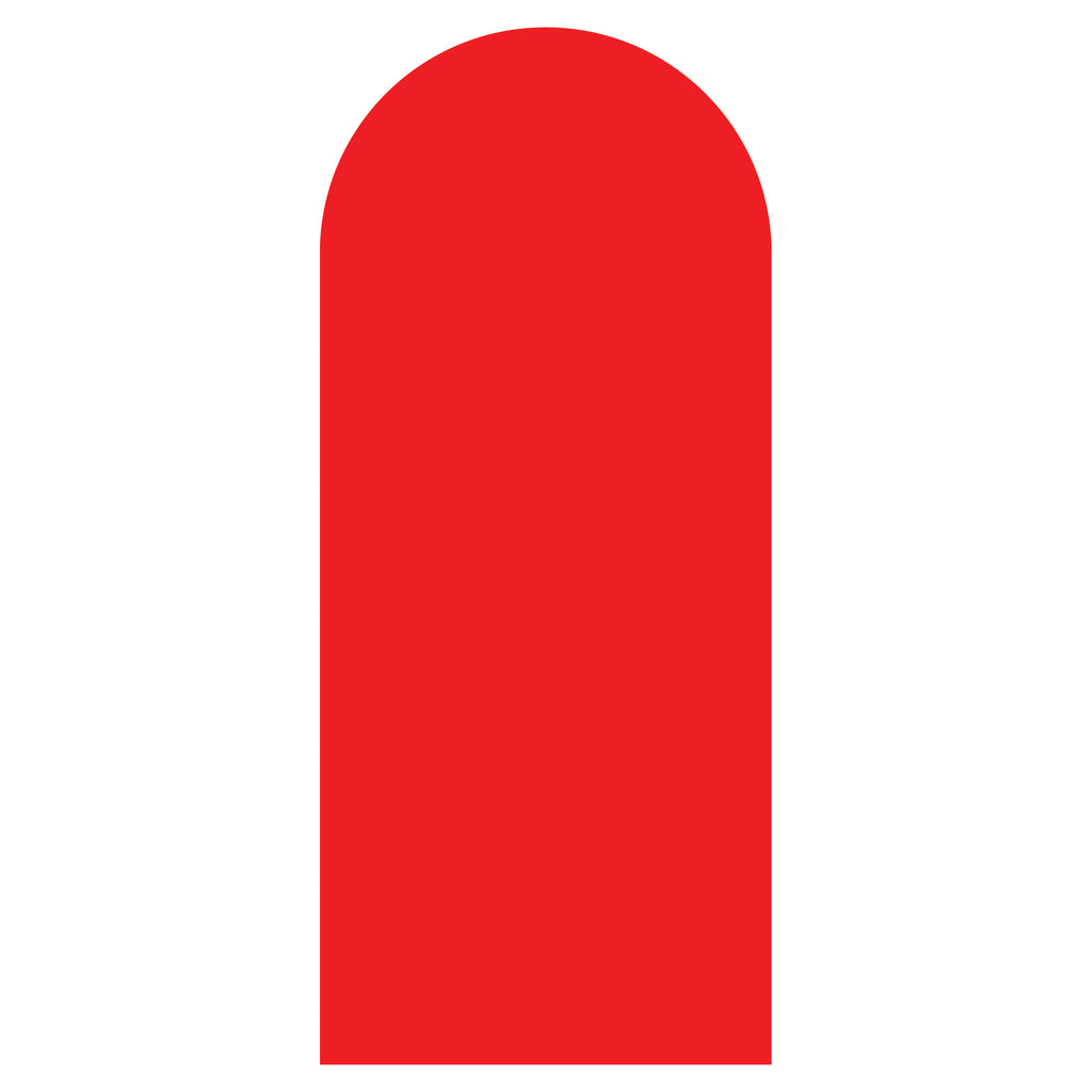 Red arched backdrop sailboard
