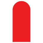 Red arched backdrop sailboard